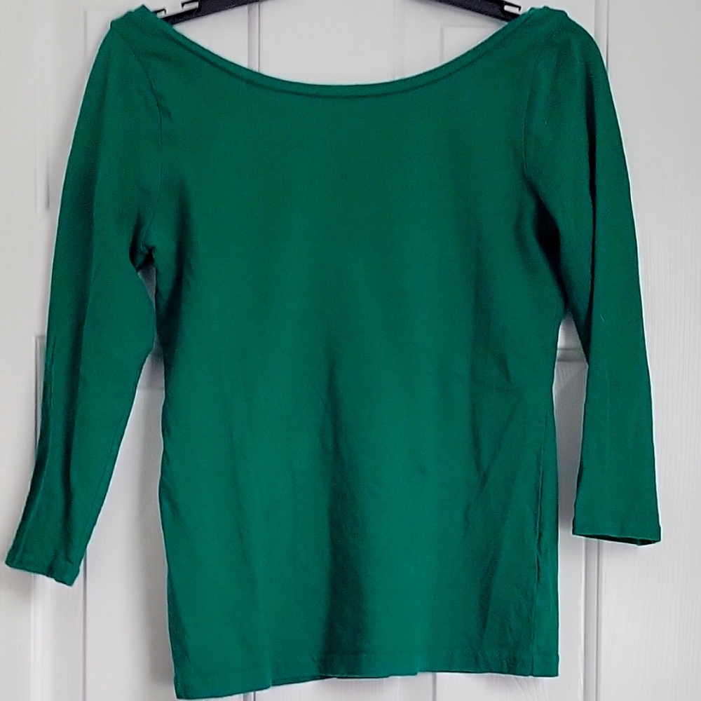 Jcrew boat neck 3/4 length sleeve shirt